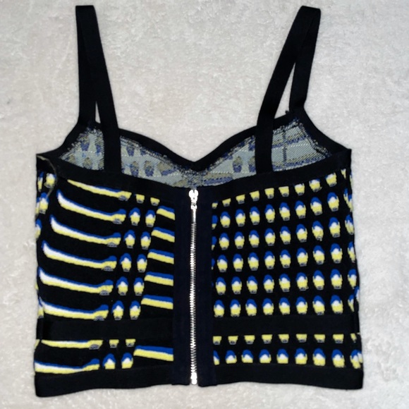 BEBE Corset Zip-Up Crop Top Tank - Picture 3 of 5